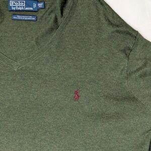 Polo Ralph Lauren Pima Cotton Luxury V-Neck Sweater